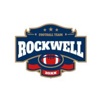 Rockwell Football team logo template