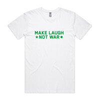 Make Laugh. Not war. (Logo on sleeve)